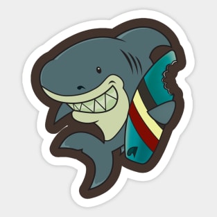 The great white surfer Sticker